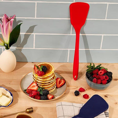 GIR: Get It Right Silicone Kitchen Spatula Turner - Non-Toxic Cooking Utensils for Nonstick Cookware, Cooking and Baking, Ultimate Turner - 13IN - Red