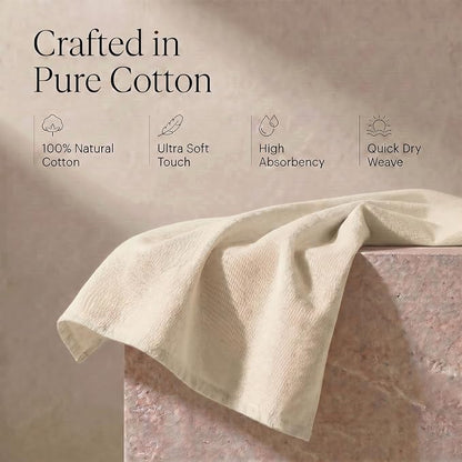 Urban Villa Kitchen Towels 100% Cotton Dish Towels for Kitchen(Set of 6) 20”x30” Dish Cloths Highly Absorbent Kitchen Linen Set with Hanging Loop Perfect for Drying – Ivory.