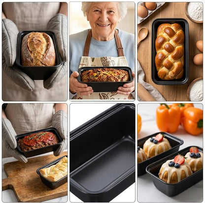 16 Pack Mini Loaf Pans for Baking, 6.1" Carbon Steel Nonstick Small Bread Pans for Banana Bread, Meatloaf, Brownies & Pound Cakes – Oven Safe, Easy Release & Dishwasher Safe Bakeware Set