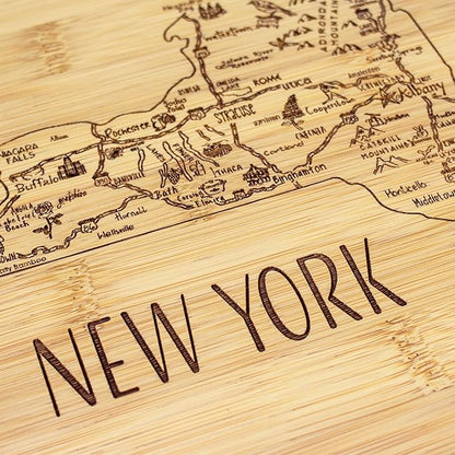 Totally Bamboo A Slice of Life New York State Serving and Cutting Board, 11" x 8.75"