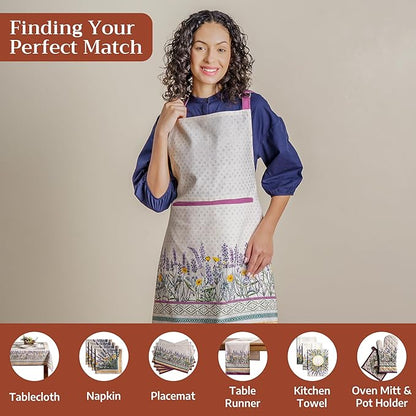 Maison d' Hermine 100% Cotton Apron for women with Pocket Kitchen Chef Apron for Men Cooking Spring Summer