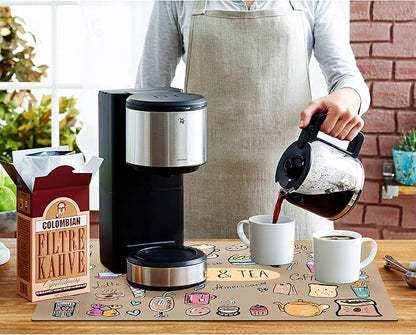 Fun Coffee Machine Mat-Espresso Tray for Coffee Bar Under Coffee Pot Mat, Coffee Maker Mat for Countertop, Dish Drying Mat, Coffee Mat, Absorbent Mat, Kitchen Counter Drying Pad