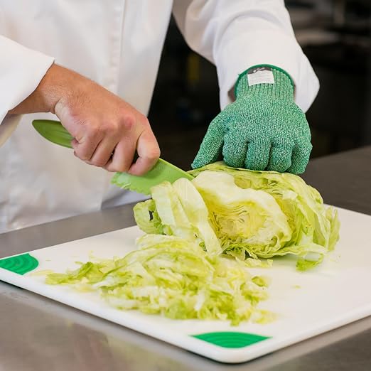 San Jamar Lettuce Knife Plastic Knife with Serrated Edge for Kitchens and Restaurants, Nylon, 0.5 X 4.25 X 15.5 Inches, Green (Pack of 3)