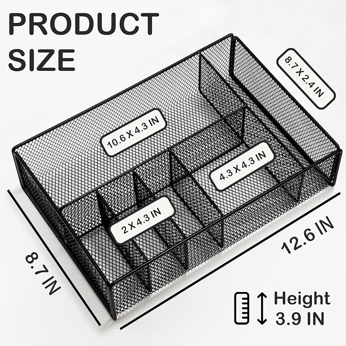 Paper Plate Organizer for Countertop - Metal Utensil Caddy Silverware Holder Cutlery Flatware Plastic Spoon Fork Plates Napkins Cup Storage Dispenser Party Picnic Essentials Camping Supplies