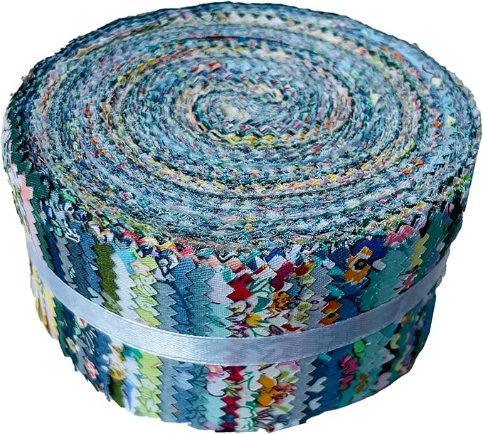 40 Strip Jelly Roll Fabric Strips for Sewing, 100% Cotton for Quilting Crafting, Precut Bundles2.5 x 44" 40 Colors Printed Fabric