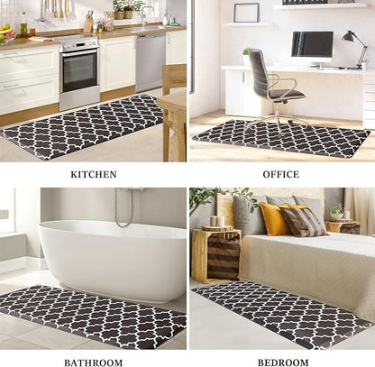 WISELIFE Anti Fatigue Floor Mat - 4/5 Inch Thick Kitchen Mat Non Slip Waterproof Heavy Duty Ergonomic Comfort Mat Durable for Home, Office, Sink, Laundry,(24" x 70", Chocolate)
