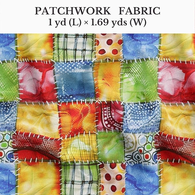 100% Cotton Fabric by the Yard – Turkish Quality Quilting & Sewing Fabric, 1 Yard x 1.69 Yards Wide, Patchwork Cotton for Crafts