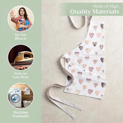 Maison d' Hermine 100% Cotton Apron for women with Pocket Kitchen Chef Apron for Men Cooking Spring Summer