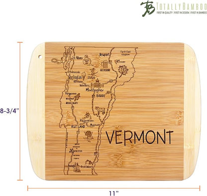 Totally Bamboo A Slice of Life Vermont State Serving and Cutting Board, 11" x 8.75"