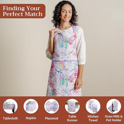 Maison d' Hermine 100% Cotton Apron for women with Pocket Kitchen Chef Apron for Men Cooking Spring Summer