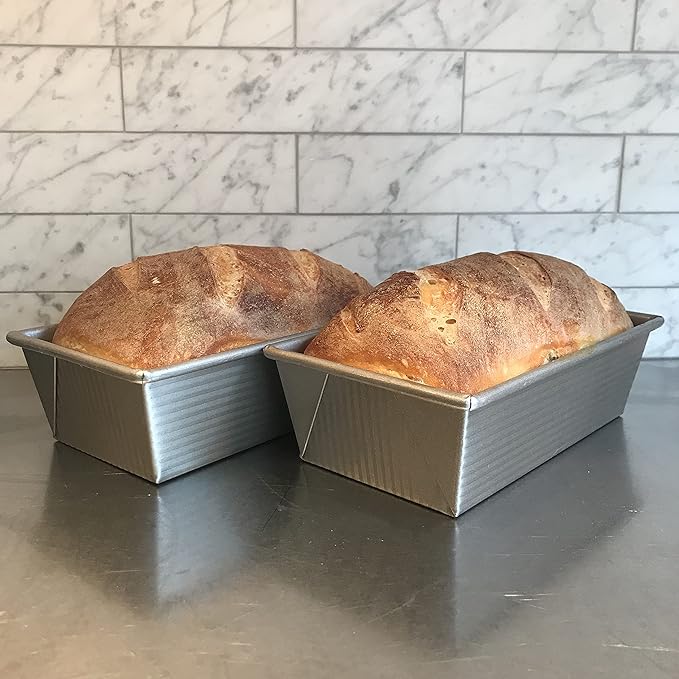 USA Pan Nonstick Standard Bread Loaf Pan, 1 Pound, Aluminized Steel (Pack of 6)