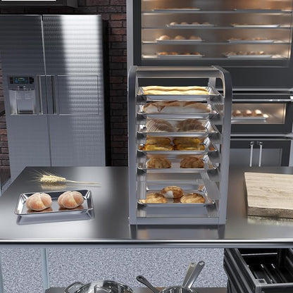 10 in. x 13 in. Quarter Size Aluminum Bun. / Sheet Pan | Ideal for baking, roasting, cooling, prepping, or storing - a must-have in restaurants, bakeries, and busy kitchens.