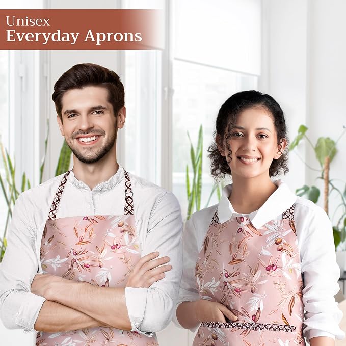 Maison d' Hermine 100% Cotton Apron for women with Pocket Kitchen Chef Apron for Men Cooking Spring Summer