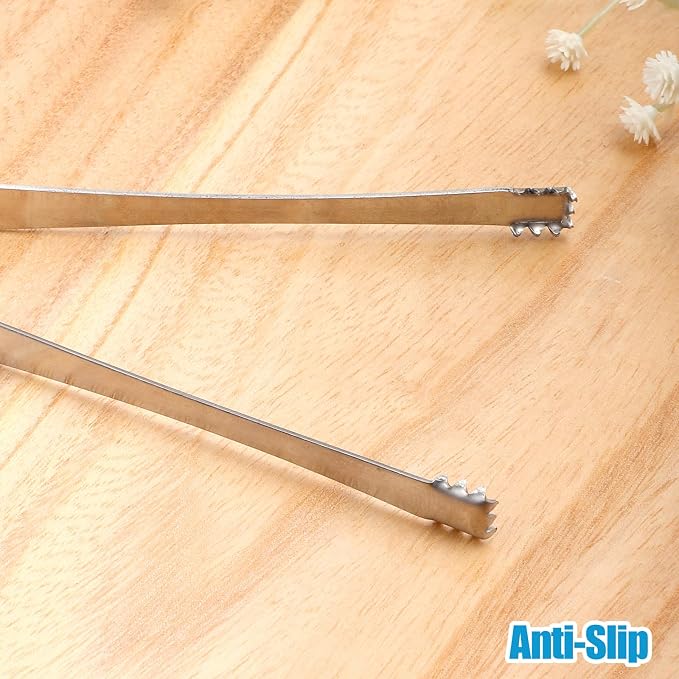 2pcs Egg Chalaza Removal Tongs, Toothed Design Egg Membrane Eggshell Fragment Remover Tong Stainless Steel Kitchen Tongs Multipurpose Kitchen Tool for Cooking Food Cake Bakers Pastry Chefs