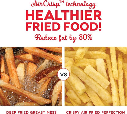 Dash Compact Air Fryer - Healthy Cooking with Auto Shut-Off Feature, Adjustable Temperature Control & Nonstick Fry Basket - Has AirCrisp® Technology - 2 Quart - Aqua