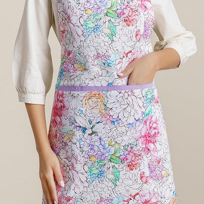 Maison d' Hermine 100% Cotton Apron for women with Pocket Kitchen Chef Apron for Men Cooking Spring Summer