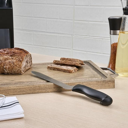 Restaurantware Sensei Back of the Haus - 8-inch Offset Bread Knife - Professional Chef's Kitchen Knife - Durable German Steel - Stain Resistant - With HACCP Coding For Food and Allergen Safety