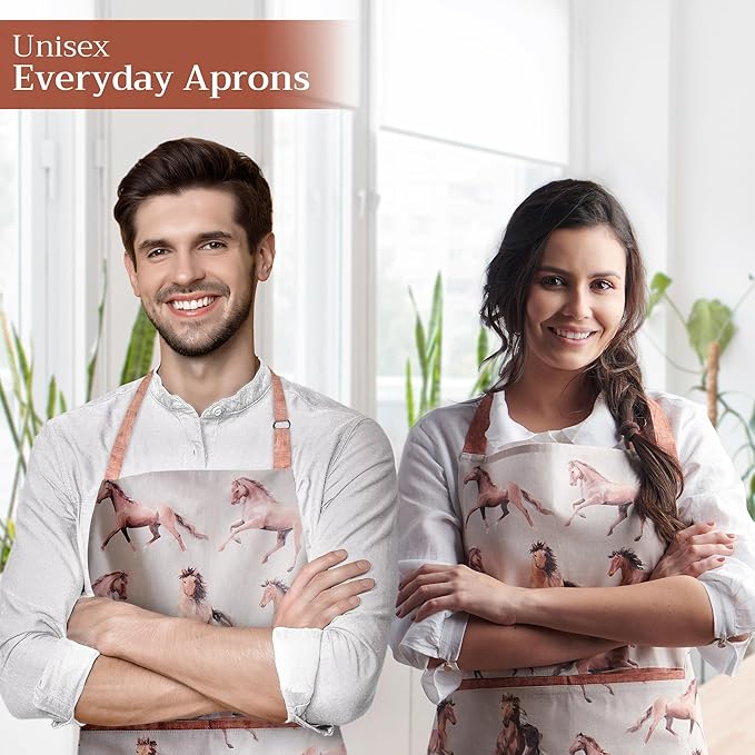 Maison d' Hermine 100% Cotton Apron for women with Pocket Kitchen Chef Apron for Men Cooking Spring Summer