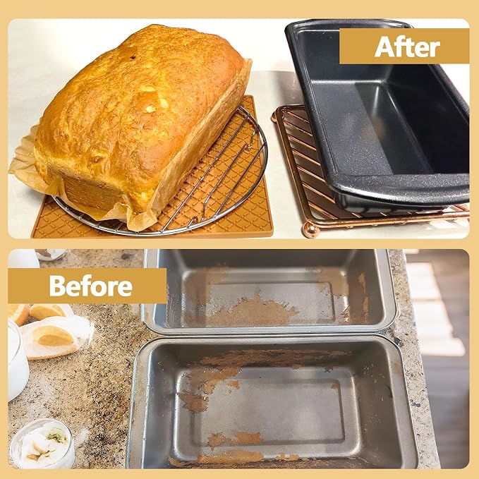 UBeesize 2lb Loaf Pan Liners, 200 PCS Loaf Pan Liners for Baking Bread 9x5, Non-Stick Bread Pan Liners, Pre-formed Rectangle Paper for Bread and Cakes