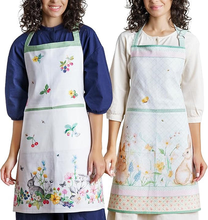 Maison d' Hermine 100% Cotton Apron for women with Pocket Kitchen Chef Apron for Men Cooking Spring Summer