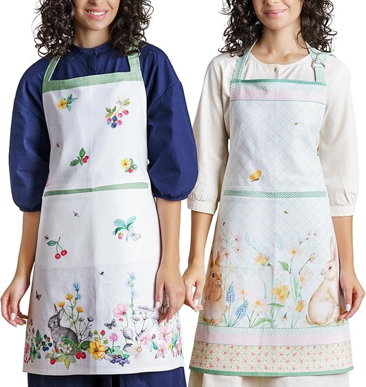 Maison d' Hermine 100% Cotton Apron for women with Pocket Kitchen Chef Apron for Men Cooking Spring Summer