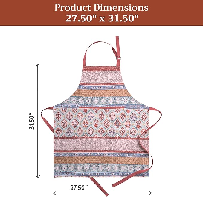 Maison d' Hermine 100% Cotton Apron for women with Pocket Kitchen Chef Apron for Men Cooking Spring Summer