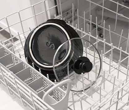 Elite Gourmet MST-350B# Electric Slow Cooker, Adjustable Temp, Entrees, Sauces, Stews & Dips, Dishwasher Safe Glass Lid & Crock (3 Quart, Black)