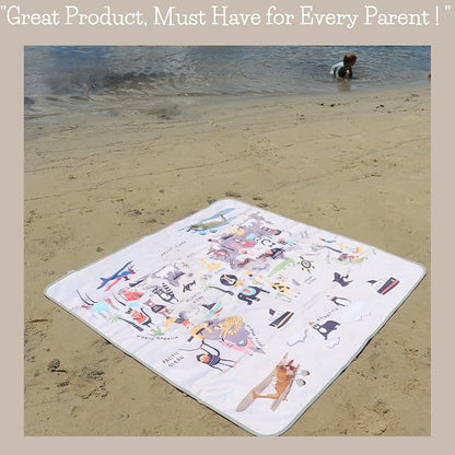 Splat Mat for Baby – Under High Chair Floor Mat Protects Wood, Vinyl and Carpet from Spills – Waterproof 4 Layer Baby Mat with Anti-Skid Backing Deters Bunching and Sliding (51” x 51”)