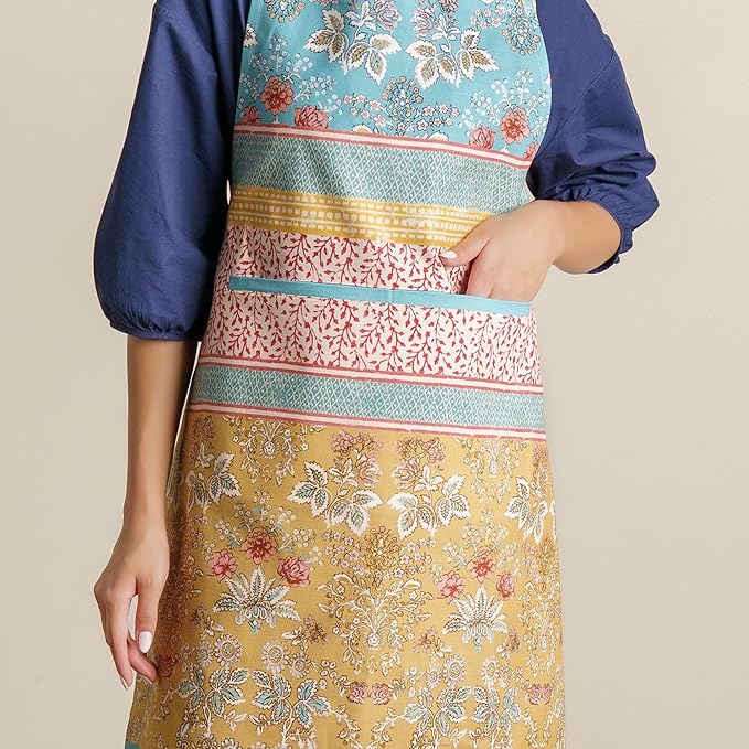 Maison d' Hermine 100% Cotton Apron for women with Pocket Kitchen Chef Apron for Men Cooking Spring Summer