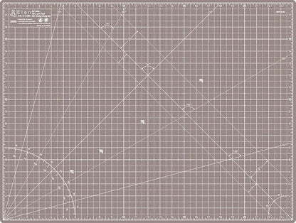 Elan Cutting Mat A2 Black & Taupe, Self Healing Cutting Mat 18x24 Inch, 5-Ply Craft Board Black, Hobby Board for Crafts 18x24 Inch