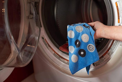 Skoy Cleaning Bundle - Cloth, Scrub, Blue Towel and Sink Holder – Environmentally Friendly, Kitchen & Household Use, Plastic-Free Packaging, Great Gift Idea!