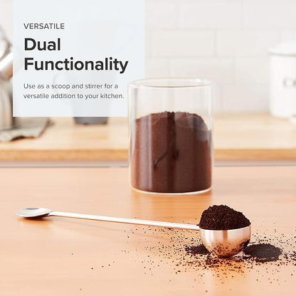 Frieling Coffee Spoon & Stirrer - 2-Tablespoon, Silver, 11-Inch Handle - Stainless Steel Measuring Scoop & French Press Stirring Spoon, Dishwasher Safe