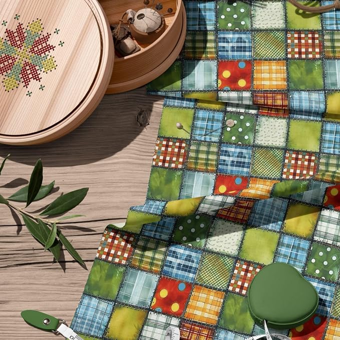100% Cotton Fabric by the Yard – Turkish Quality Quilting & Sewing Fabric, 1 Yard x 1.69 Yards Wide, Patchwork Cotton for Crafts