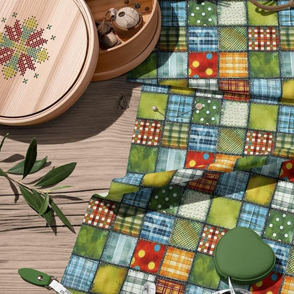 100% Cotton Fabric by the Yard – Turkish Quality Quilting & Sewing Fabric, 1 Yard x 1.69 Yards Wide, Patchwork Cotton for Crafts