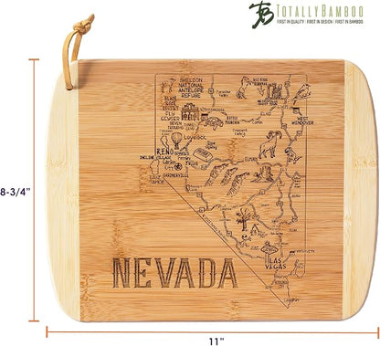 Totally Bamboo A Slice of Life Nevada State Serving and Cutting Board, 11" x 8.75"