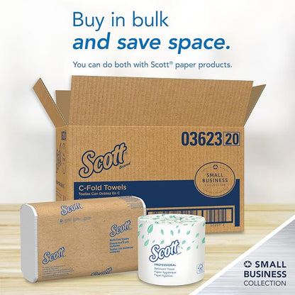Scott Professional Scott® C-Fold Folded Paper Towels, Bulk (03623), with Absorbency Pockets™, White, (200 Sheets/Pack, 9 Packs/Case, 1,800 Sheets/Case)