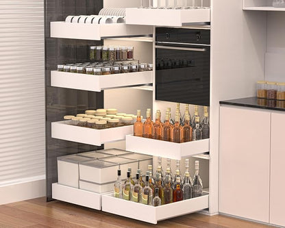 MyLifeUNIT Wooden Pull Out Drawers for Kitchen Cabinets, 14"W Fully Assembled Pull Out Cabinet Organizer Shelves, Soft Close Slide Out Drawer for Cabinet