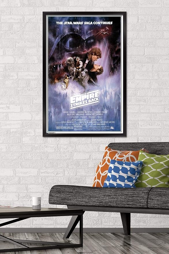 24X36 Star Wars: Saga - The Saga Continues Wall Poster, 36L" x 24W", Black Framed Version