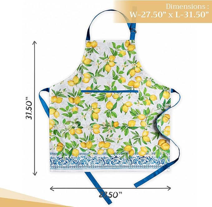 Maison d' Hermine 100% Cotton Apron for women with Pocket Kitchen Chef Apron for Men Cooking Spring Summer