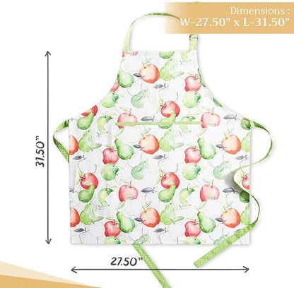 Maison d' Hermine 100% Cotton Apron for women with Pocket Kitchen Chef Apron for Men Cooking Spring Summer