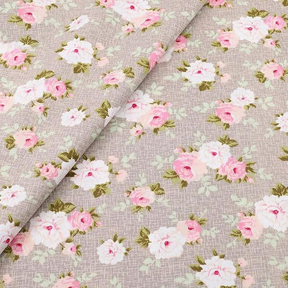 Nodsaw 14pcs Cotton Fat Quarters Fabric Bundles 18x22 inch for Quilting, Sewing, Patchwork, and DIY Crafts – Vintage Light Brown