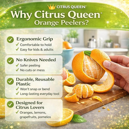 Citrus Peeler Tool 7 Pack, Orange Peeler for Easy Fruit Peeling Oranges Lemons Limes Grapefruit, Kitchen Gadget for Meal Prep and Home Use