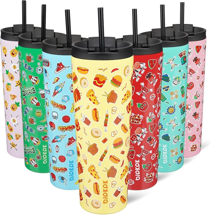 BJPKPK 30oz Tumbler With lid And Straw Stainless Steel Travel Coffee Mug Insulated Tumblers Cups,Yummy