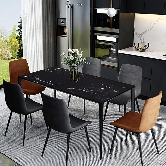 practicalWs 17.71''×196.8'' Marble Contact Paper Black/White Peel and Stick Wallpaper Thicken Self Adhesive Black Wallpaper for Countertops Cabinets Decorative Easy to Remove Upgrade