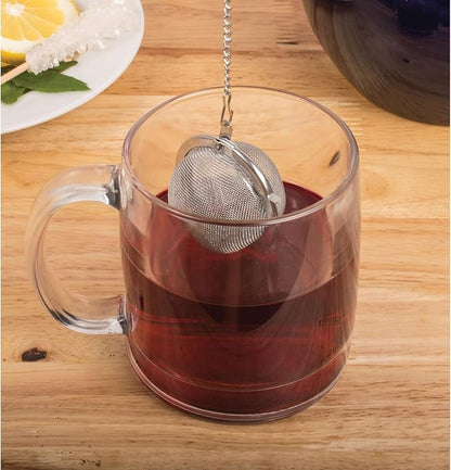 HIC Kitchen Mesh Ball Tea Infuser, 18/8 Stainless Steel Mesh, For Loose Leaf Tea and Mulling Spices, 2-Inch