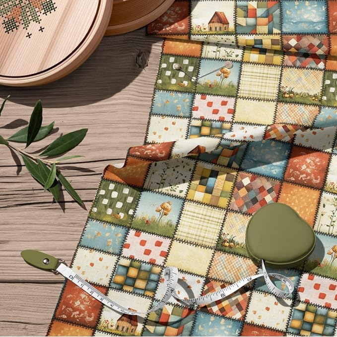 100% Cotton Fabric by the Yard – Turkish Quality Quilting & Sewing Fabric, 1 Yard x 1.69 Yards Wide, Patchwork Cotton for Crafts