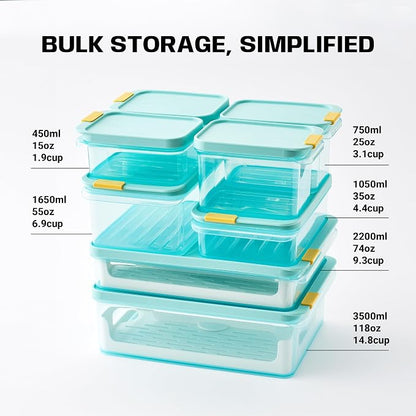 LocknLock Freezer Fit Plastic Freezer Containers | Airtight Stackable Food Storage for Meal Prep | Microwave & Dishwasher Safe | BPA Free Freezer Container with Lid, 450ml