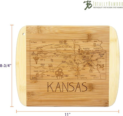 Totally Bamboo A Slice of Life Kansas State Serving and Cutting Board, 11" x 8.75"