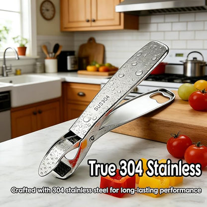 2 Pack Hot Plate Gripper Tongs - 304 Stainless Steel Anti-Scald - Multi-Purpose Bowl Holder Clip for Air Fryer, Instant Pot, Pizza Oven & Kitchen (Lifting & Pouring Accessories)