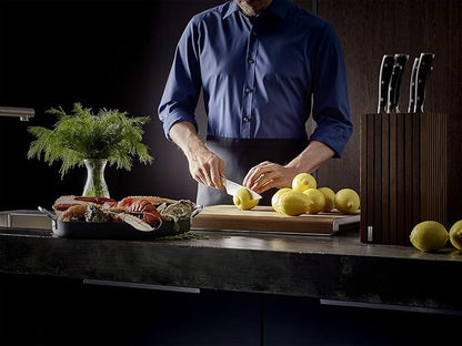 WÜSTHOF IKON Blackwood 7" Hollow Edge Santoku Knife